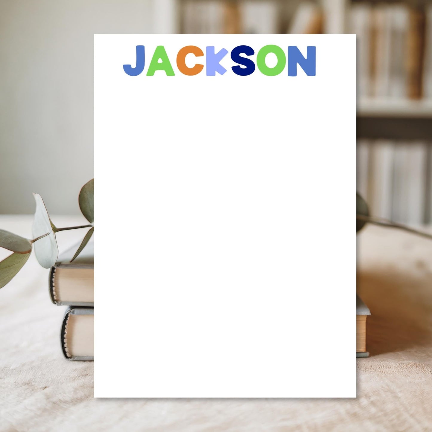 Personalized Notepad Kid – Custom Name Writing Pad School by The Saltwater Press