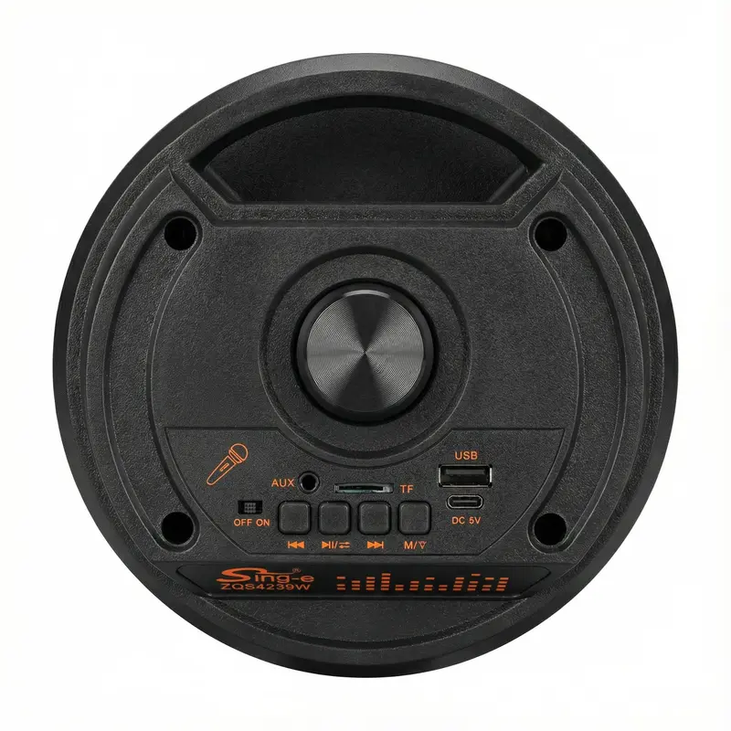 Portable Bluetooth 5.0 Party Speaker with Sub Woofer Heavy Bass Sound System MIC LED Lighting USB FM Radio Karaoke Input Adjustable Strap for Outdoor Use TWS Function Fast Delivery