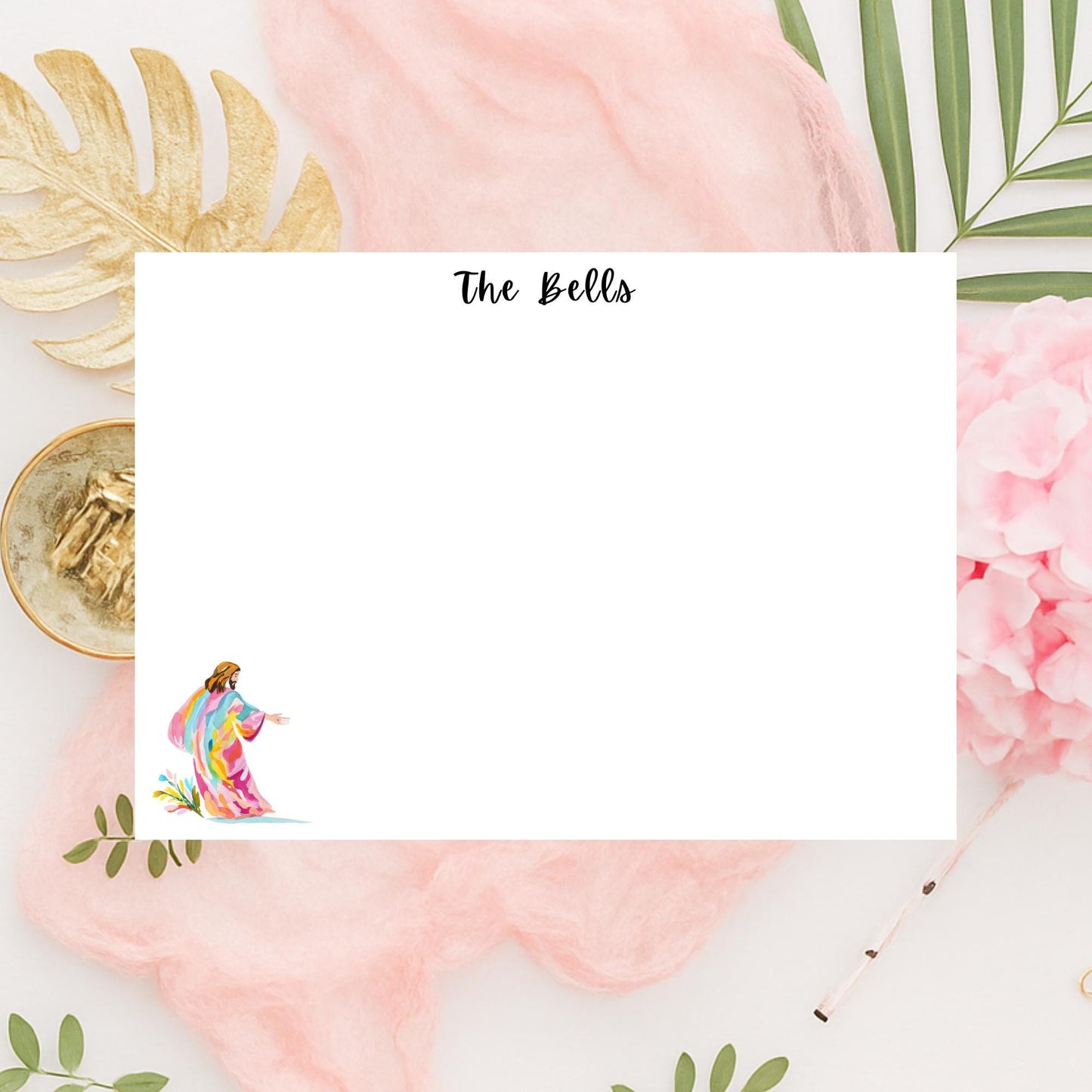 Personalized Jesus Walking Notecards by The Saltwater Press