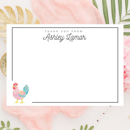 Personalized Rooster Notecards by The Saltwater Press