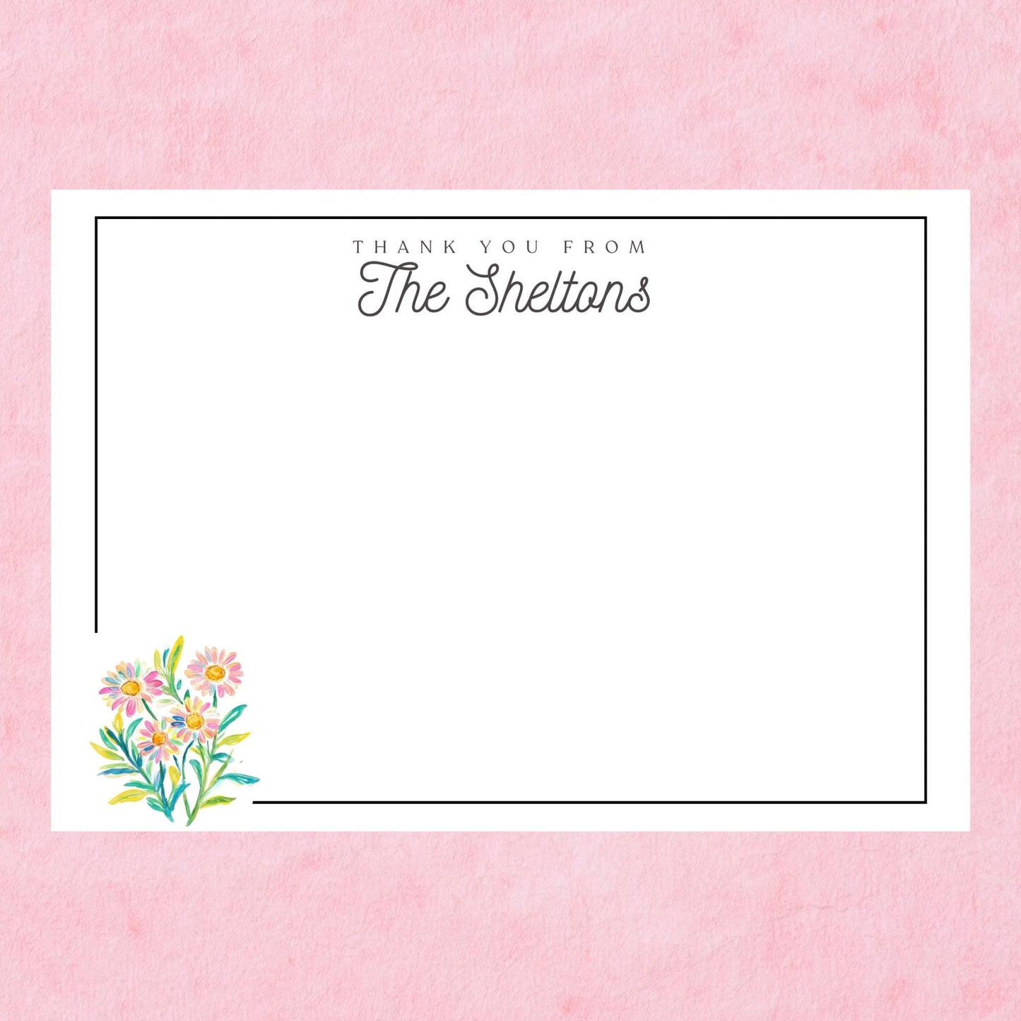 Personalized Flower Notecard by The Saltwater Press