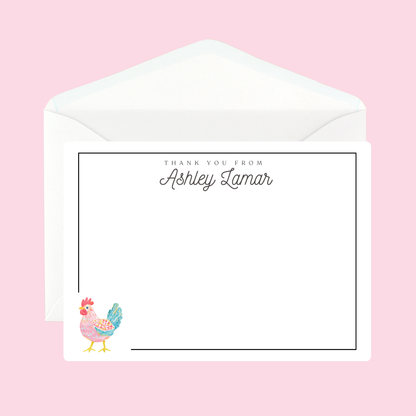 Personalized Rooster Notecards by The Saltwater Press