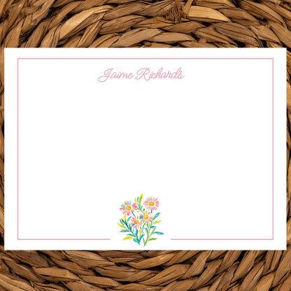 Personalized Flower Notecard by The Saltwater Press