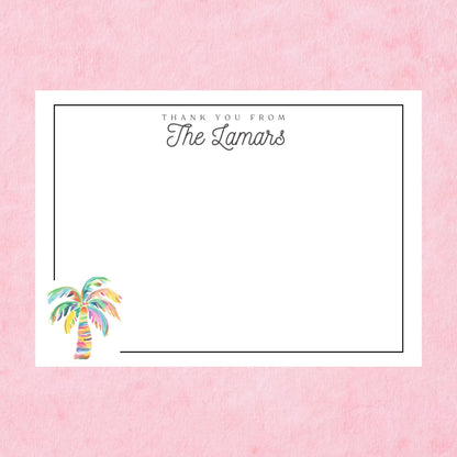 Personalized Palm Tree Notecard by The Saltwater Press