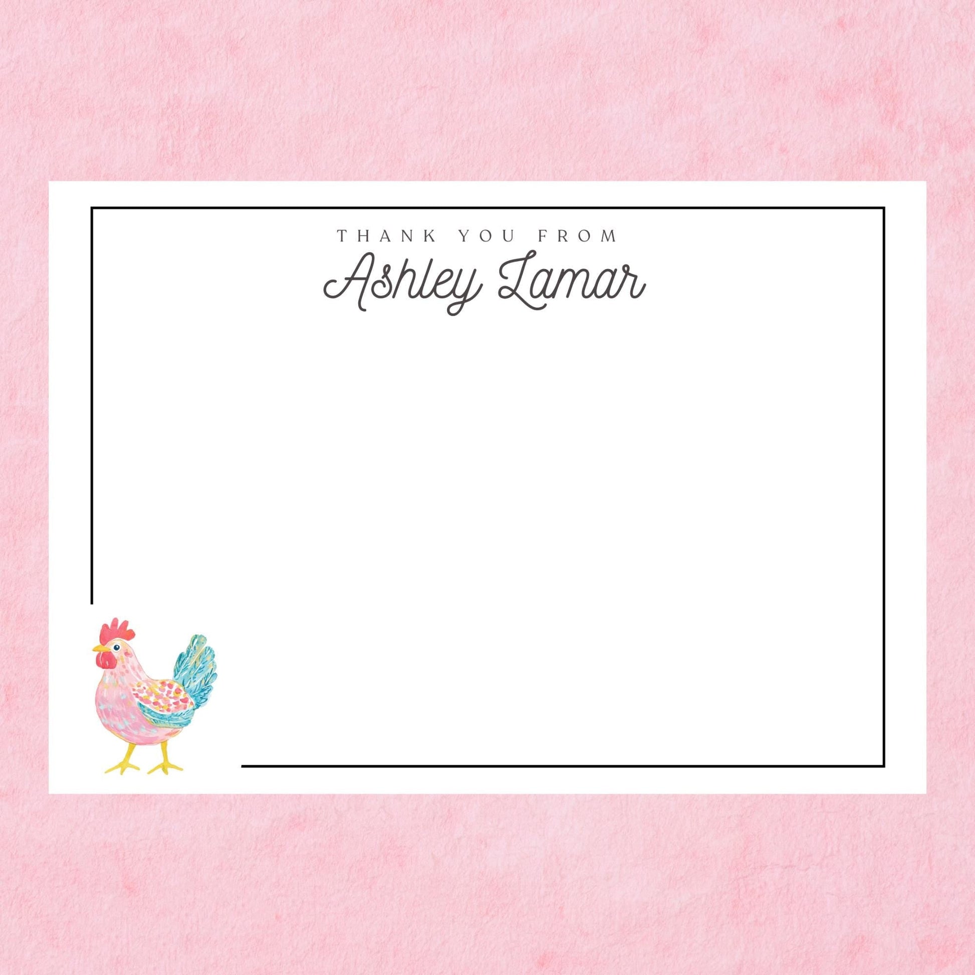 Personalized Rooster Notecards by The Saltwater Press
