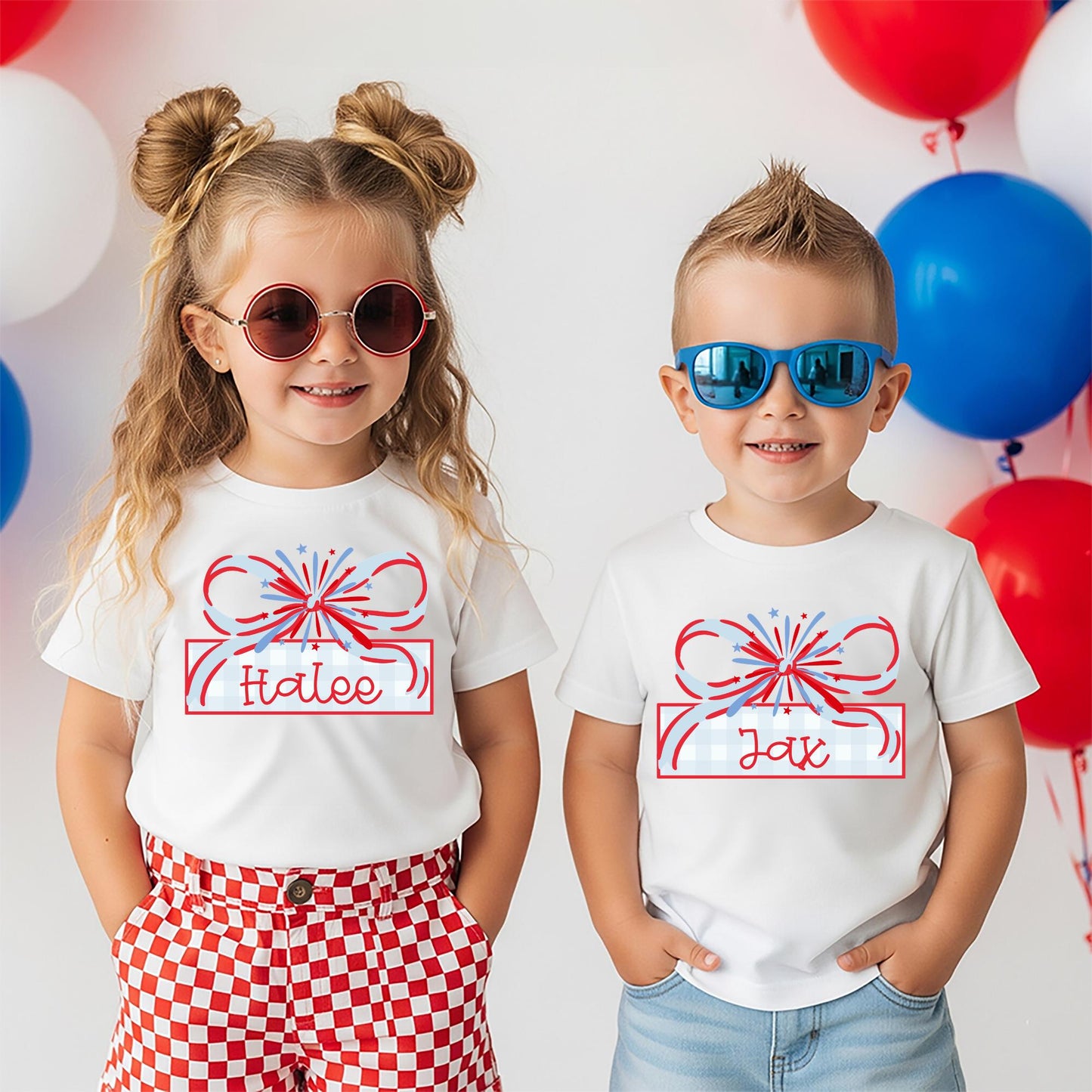 Personalized Fourth July Shirt – Custom Name Kids Firework Design by The Saltwater Press