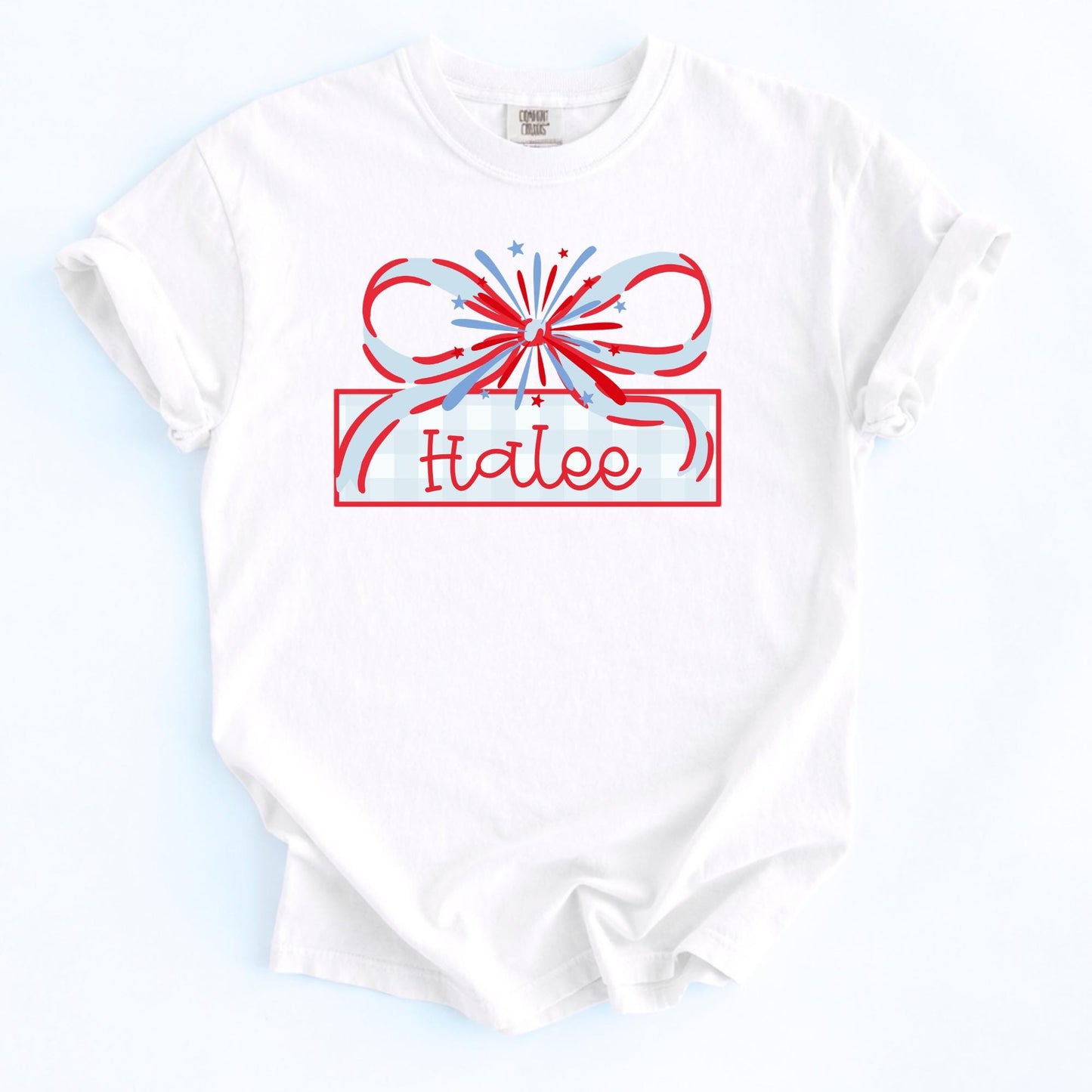 Personalized Fourth July Shirt – Custom Name Kids Firework Design by The Saltwater Press