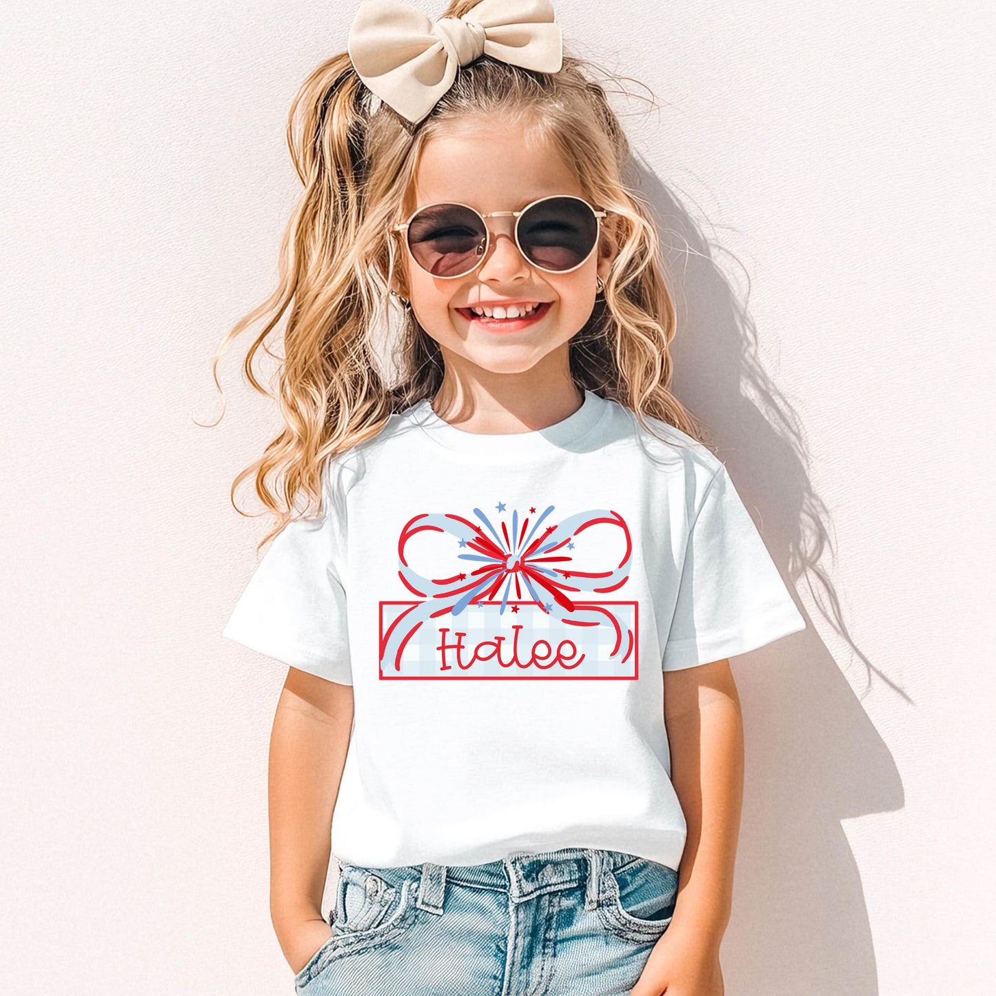 Personalized Fourth July Shirt – Custom Name Kids Firework Design by The Saltwater Press