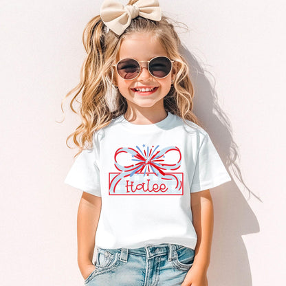 Personalized Fourth July Shirt – Custom Name Kids Firework Design by The Saltwater Press