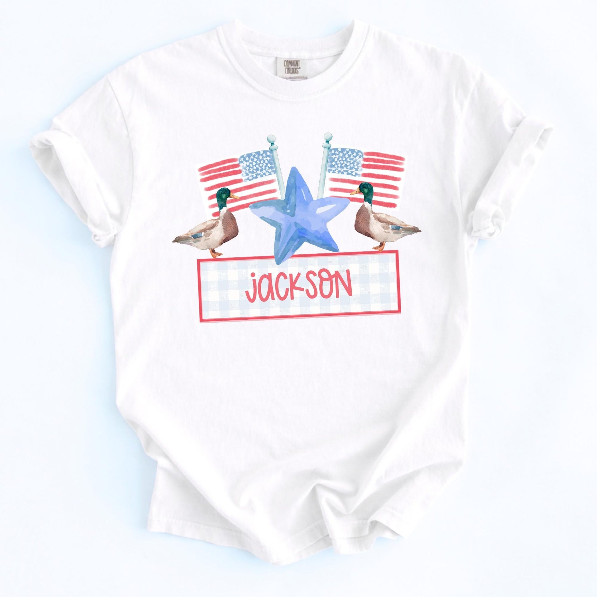Personalized Fourth July Shirt – Custom Name Kids Patriotic Tee by The Saltwater Press