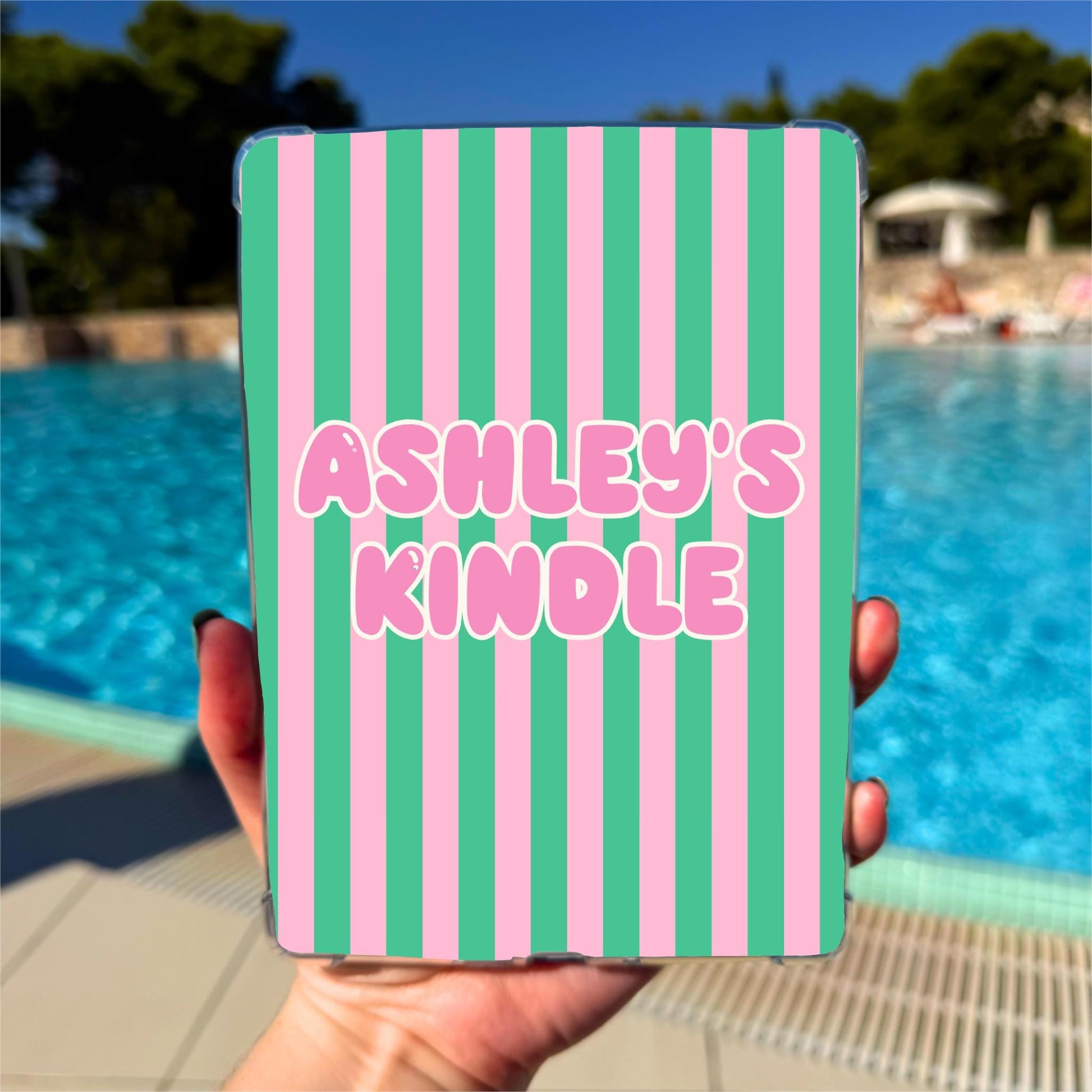 Personalized Kindle Case – Custom Name Bubble Letter Insert by The Saltwater Press